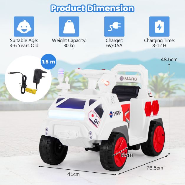 Kids 6V Electric Ride-On Car with Sound and Music