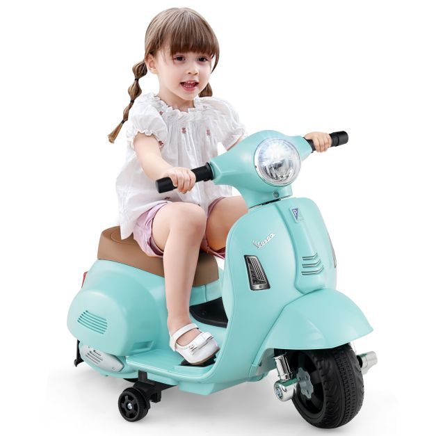 Kids Vespa 6V Ride-On Scooter with Lights