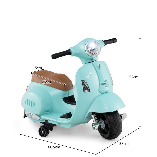 Kids Vespa 6V Ride-On Scooter with Lights