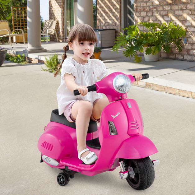 Kids Vespa 6V Ride-On Scooter with Lights