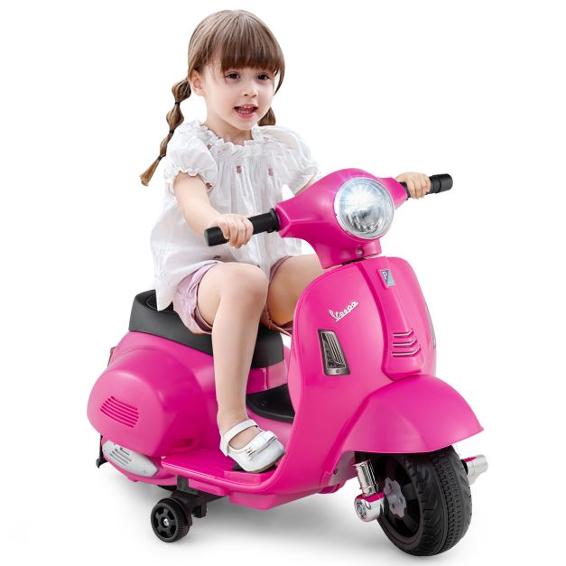 Kids Vespa 6V Ride-On Scooter with Lights