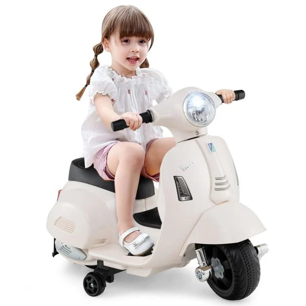Kids Vespa 6V Ride-On Scooter with Lights
