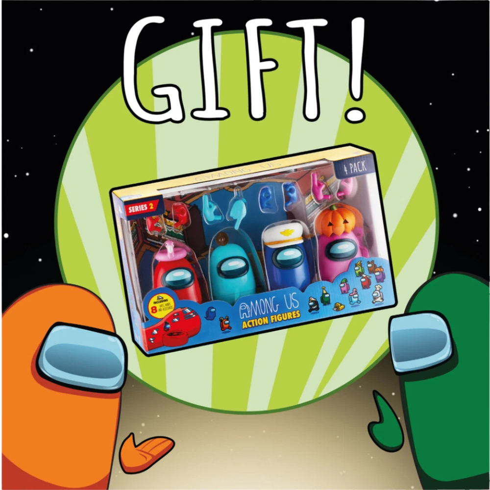 Among Us Series 2 Action Figures 4 Pack with Accessories 11cm Collectible Kids Toy Set
