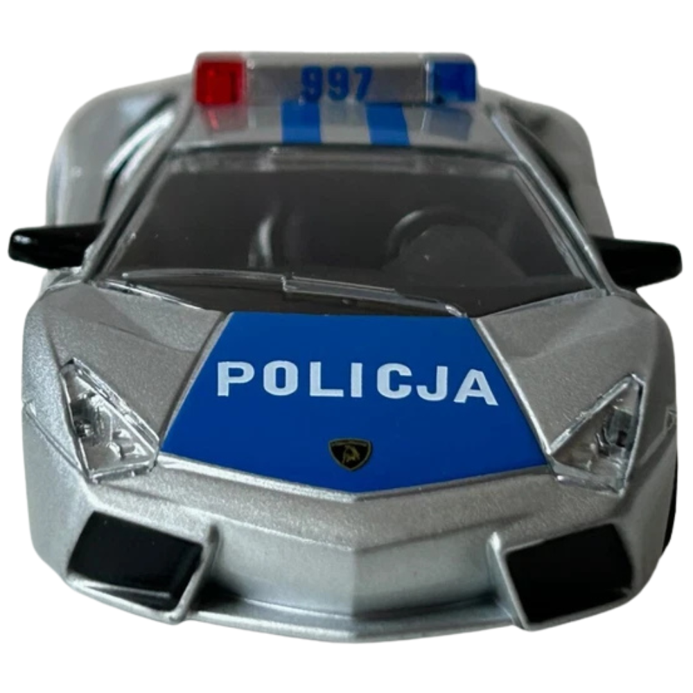 Lamborghini Reventon Italian Polish Police Car Metal Diecast Model Toy 1:43 Scale Collectible