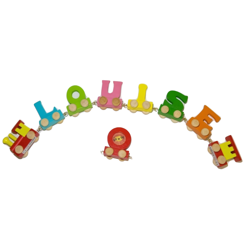 Personalised Wooden Colour Train Letters Name Train Gift for Children Baby & Toddler
