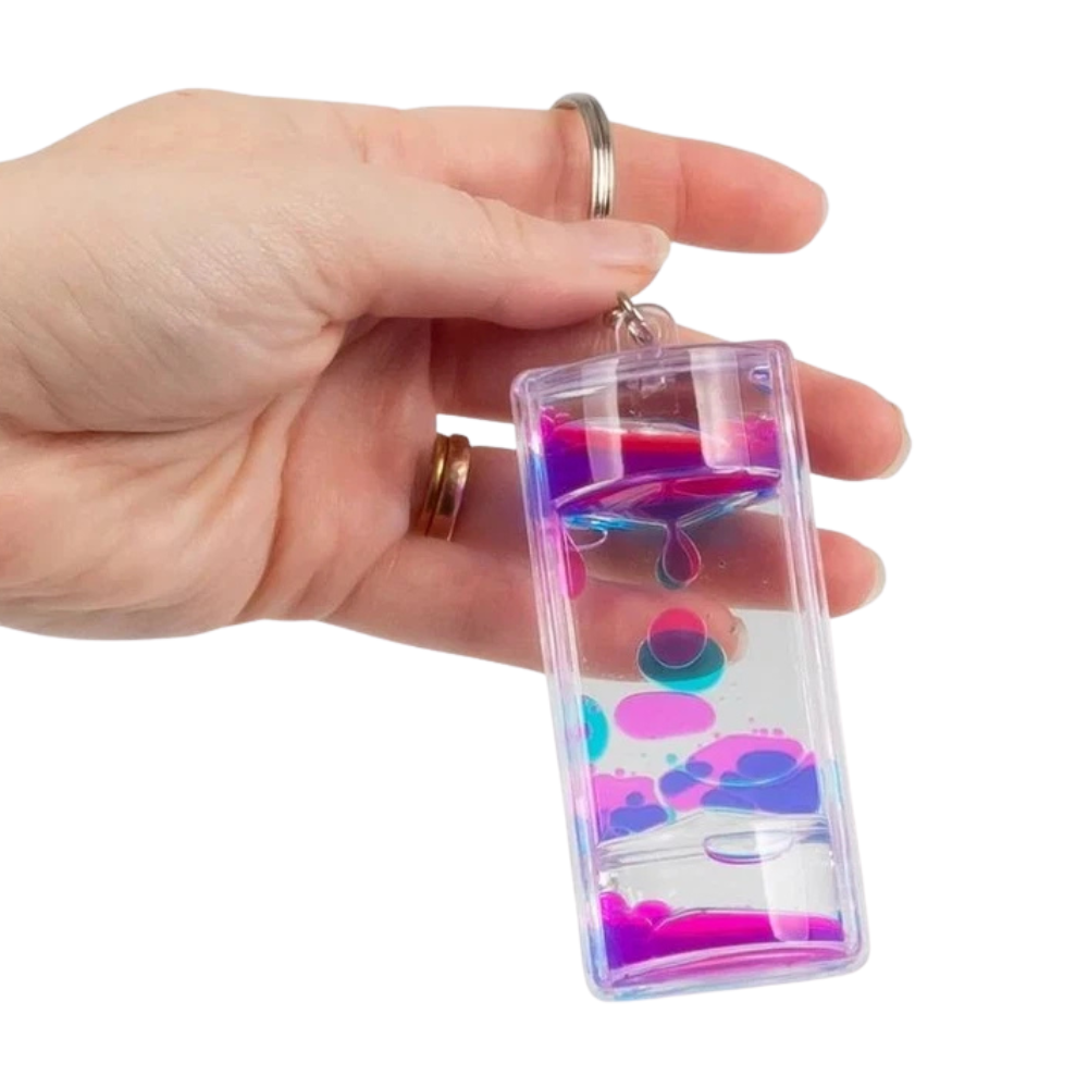 Liquid Motion Keychain Visual Sensory Fidget Toy Colourful Flowing Liquid