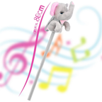 Kids Elephant Hobby Horse Toy with Sounds Children Ride-On Horse Toy for Girls & Boys