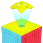 Qiyi 8x8 Stickerless Magic Cube Puzzle Super Smooth Fast Speed Cube Toy for Brain Training