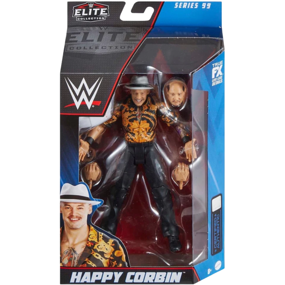 WWE Elite Happy Corbin Action Figure 6-Inch Mattel with Accessories 25-Point Articulation Truefx Toy
