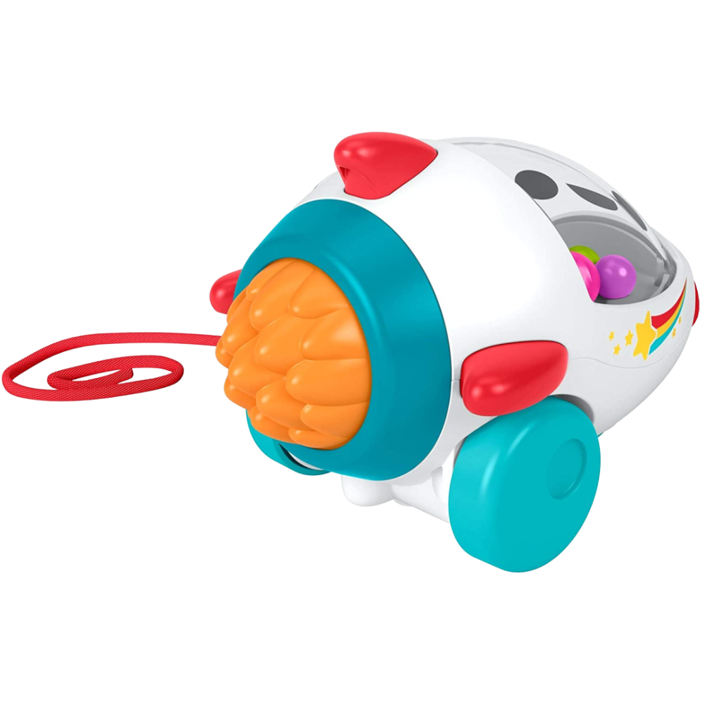 Fisher-Price Dream Land Pull Along Rocket Toy Colorful Pop Balls Baby Toddler 12+ Months New