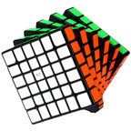 Qiyi 6x6 Magic Cube Puzzle Toy Black Super Smooth Fast Speed Cube for Brain Training