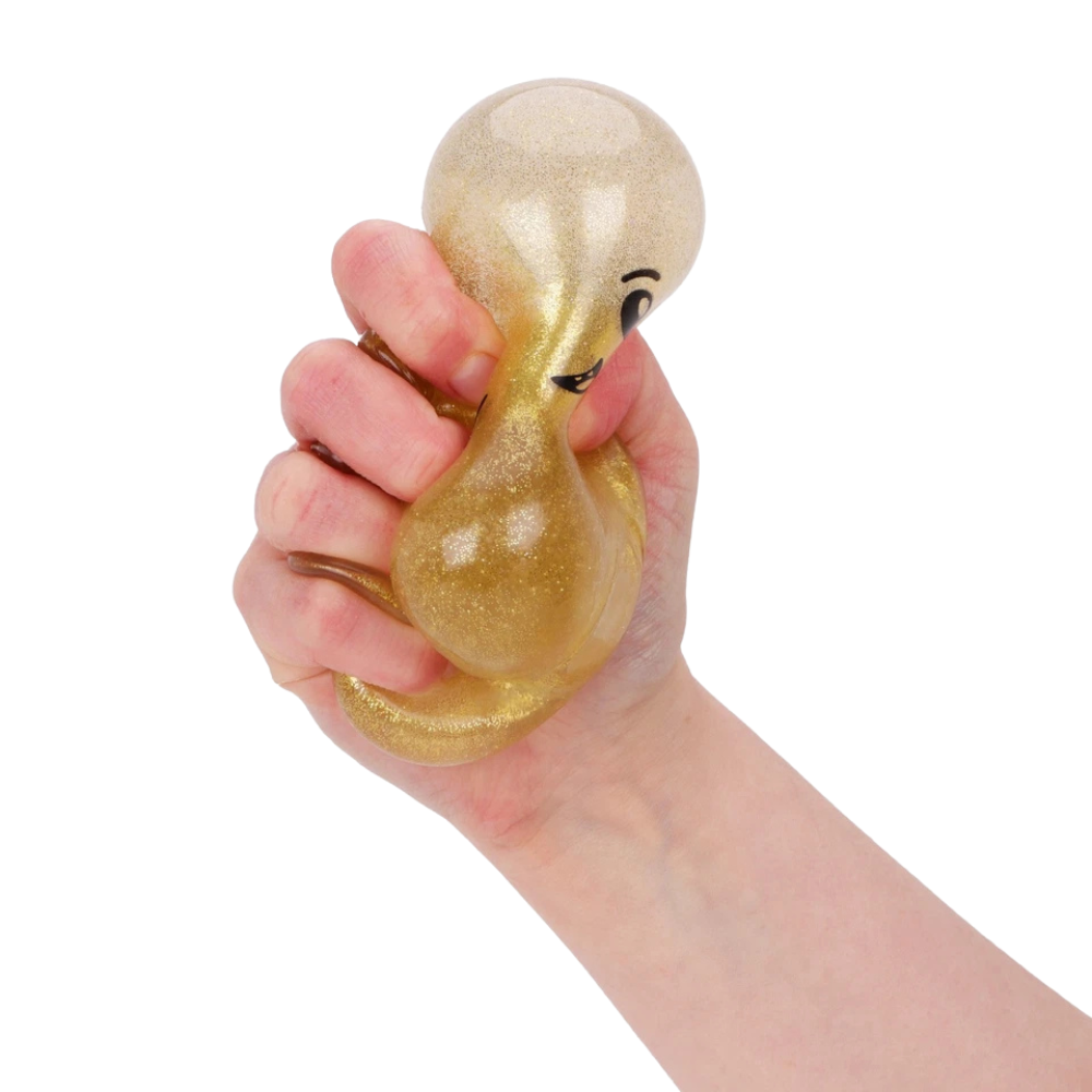 Toyland® Metallic Gold Squishy Bao Dumpling Fidget Toy with Reusable Steamer Box Ages 3+