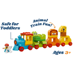 50PCS Animal Train Building Blocks Set with Puppy Figure Toy for Kids Ages 3+ Perfect Gift