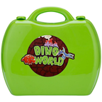 Dino World Play Dough Suitcase Set 26pcs Dinosaur Moulds Creative Toy Kit Ages 3-6