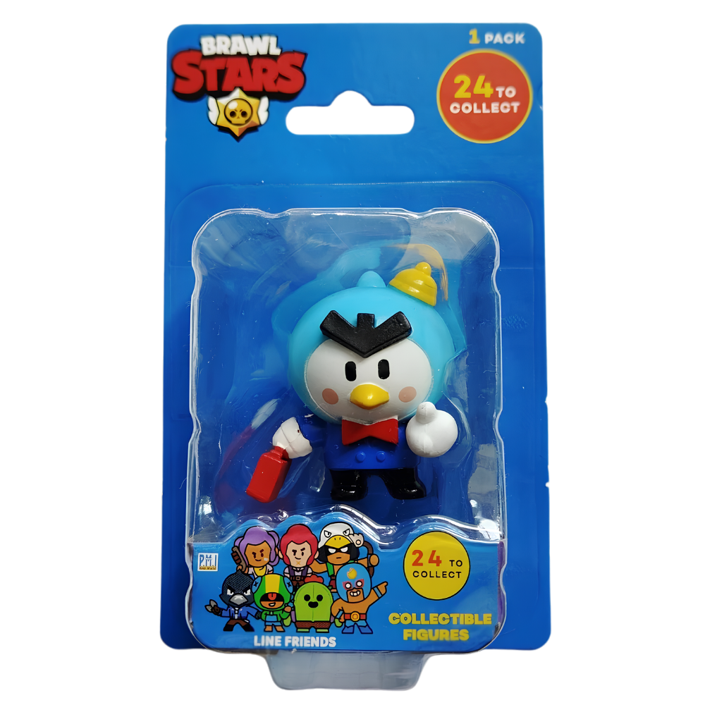 Brawl Stars Series 1 Figure Stamper Keychain LINE Friends Official Collectible Toy