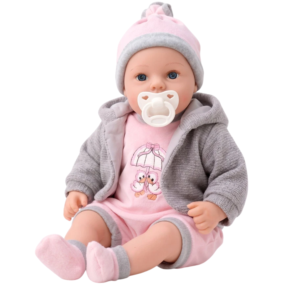 18" Lifelike Soft Body Baby Doll for Girls & Boys with 16 Sounds Outfits & Dummy Toy