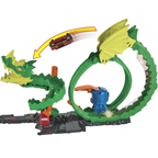 Hot Wheels City Fire Station Track Set Dante Dragon Nemesis Stunt Car Playset Kids 5+