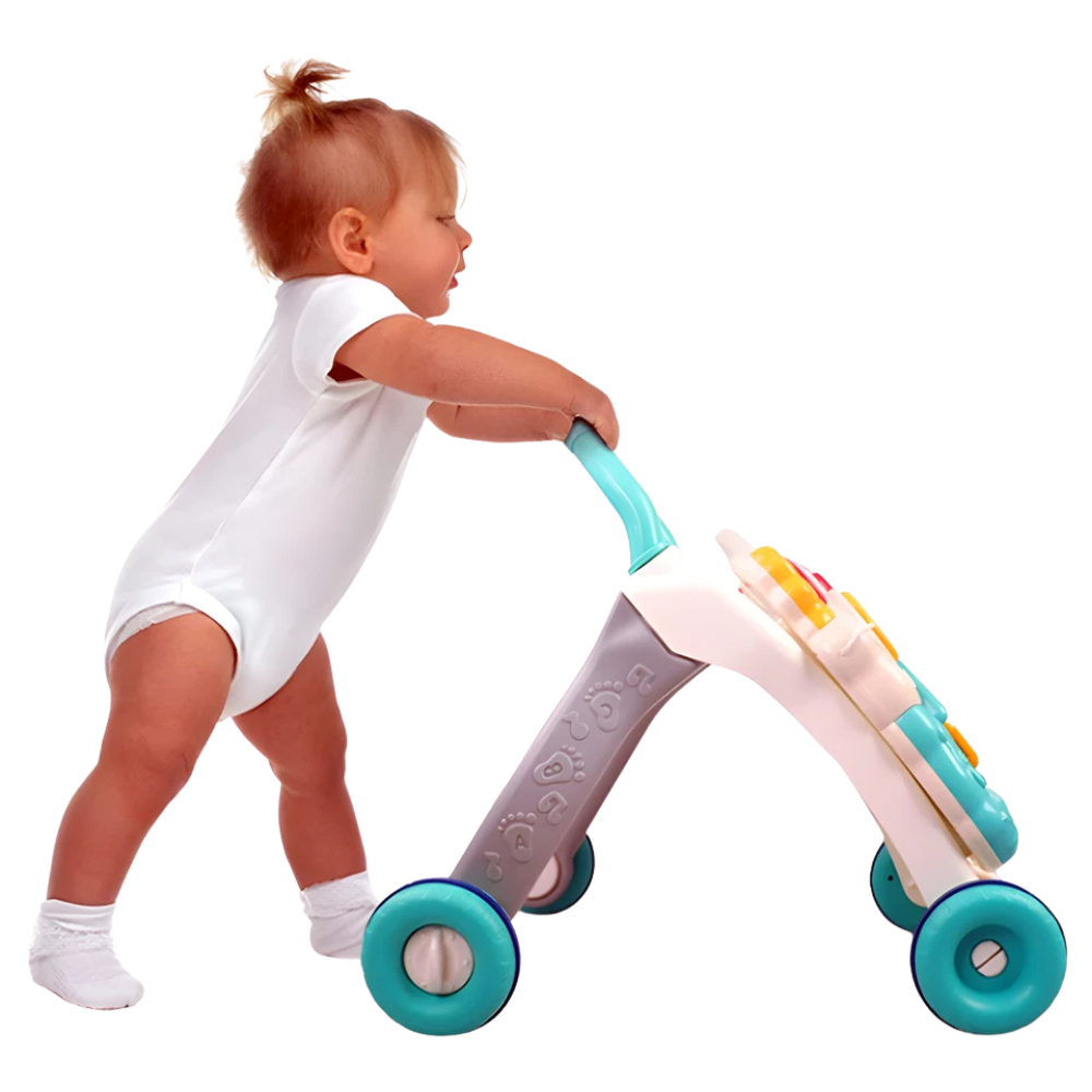 Multifunctional 2-in-1 Baby Walker with Detachable Activity Centre, Lights, Music and Piano Keys