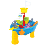RLS Pirate Ship Sand and Water Table 24-Piece Outdoor Garden Toy for Kids
