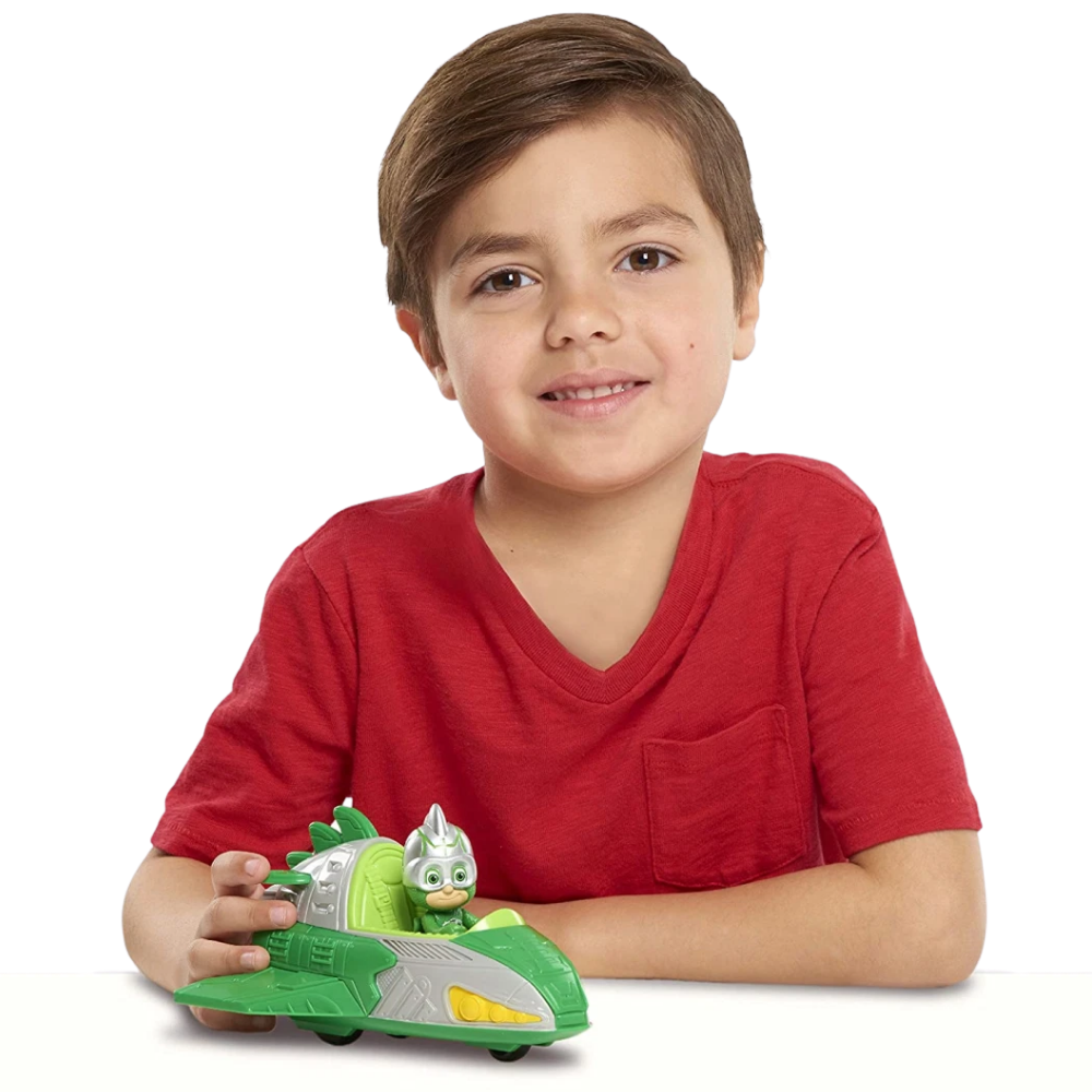 Pj Masks Gekko Mobile Vehicle Action Figure Save the Sky Kids Toy Set Gekko Car Playset 3+