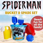 Toyland Spiderman 6 Piece Bucket & Spade Set With Watering Can, Sand & Water Beach Toys
