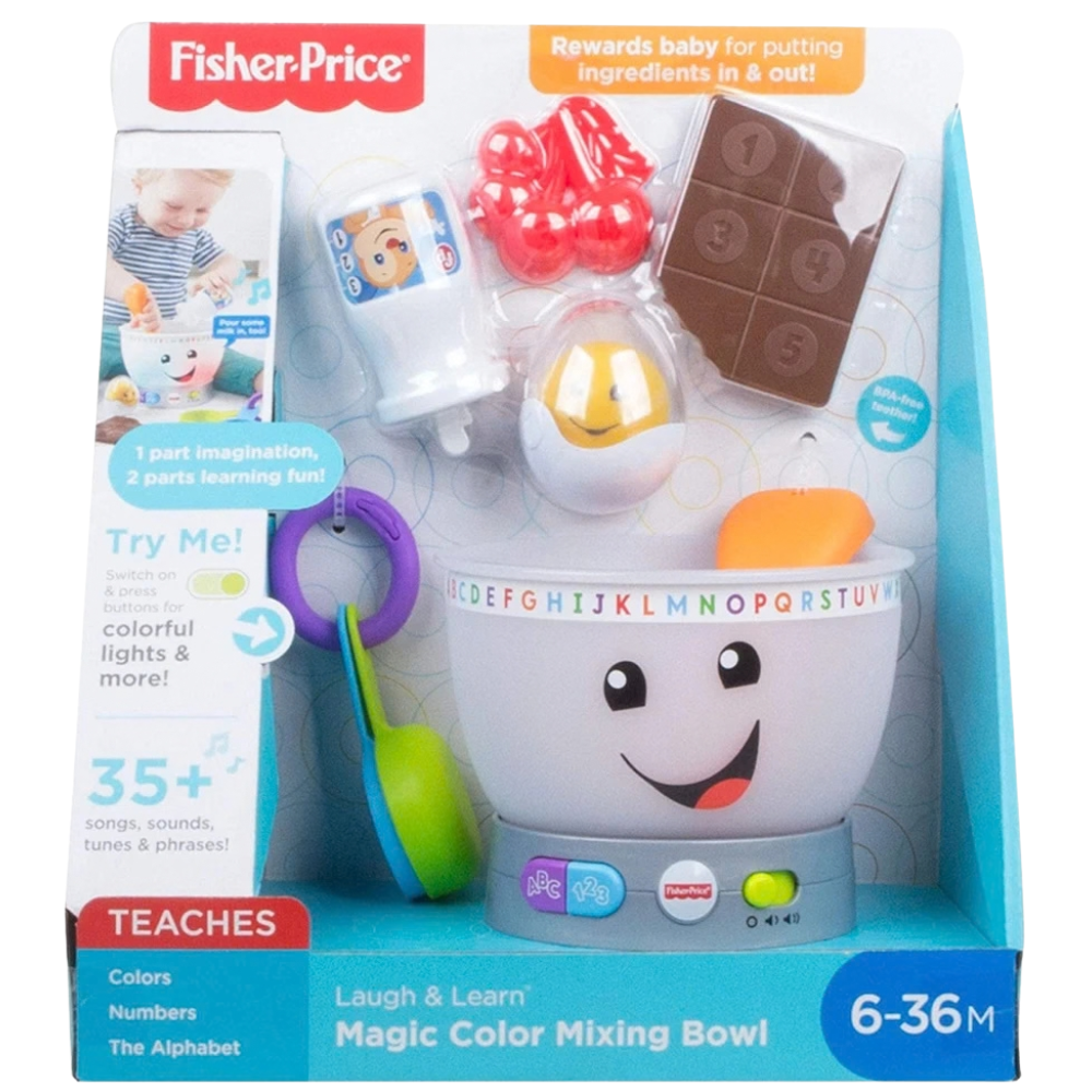Fisher-Price Laugh & Learn Magic Colour Mixing Bowl Light Sound Learning Toy 6m+