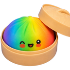 Rainbow Mystery Squishy Dumpling 3 Pack Bao Bun Fidget Toy Crazy Fun 10cm Cute Set Toys
