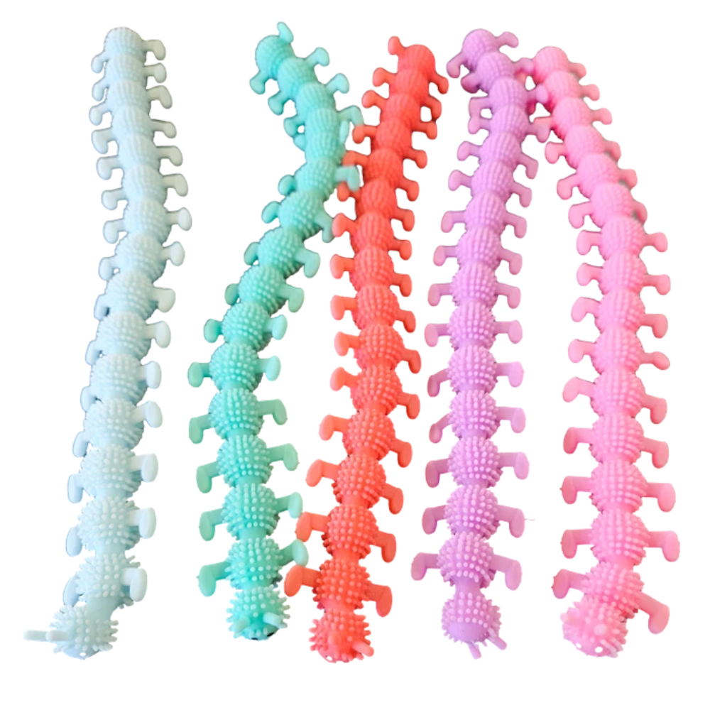 Stretchy Caterpillar Worm Fidget Toy Noodle Sensory Stress Relief