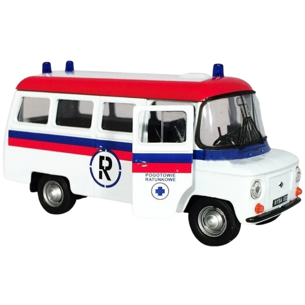Welly Nysa 522 Polish Ambulance 1:34–1:39 Scale Diecast Classic Car Model Toy