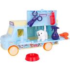 Toyland Purrfect Pets 8-Piece Mobile Dog Grooming Truck Playset Pretend Pet Care Toy Kids 3+