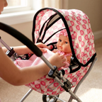 Baby Doll Pram Pushchair Toy Stroller for Children Bibi Doll Accessories for Pretend Play