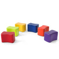 6-Piece Modular Butterfly Stools with Soft Foam and Waterproof PU Cover