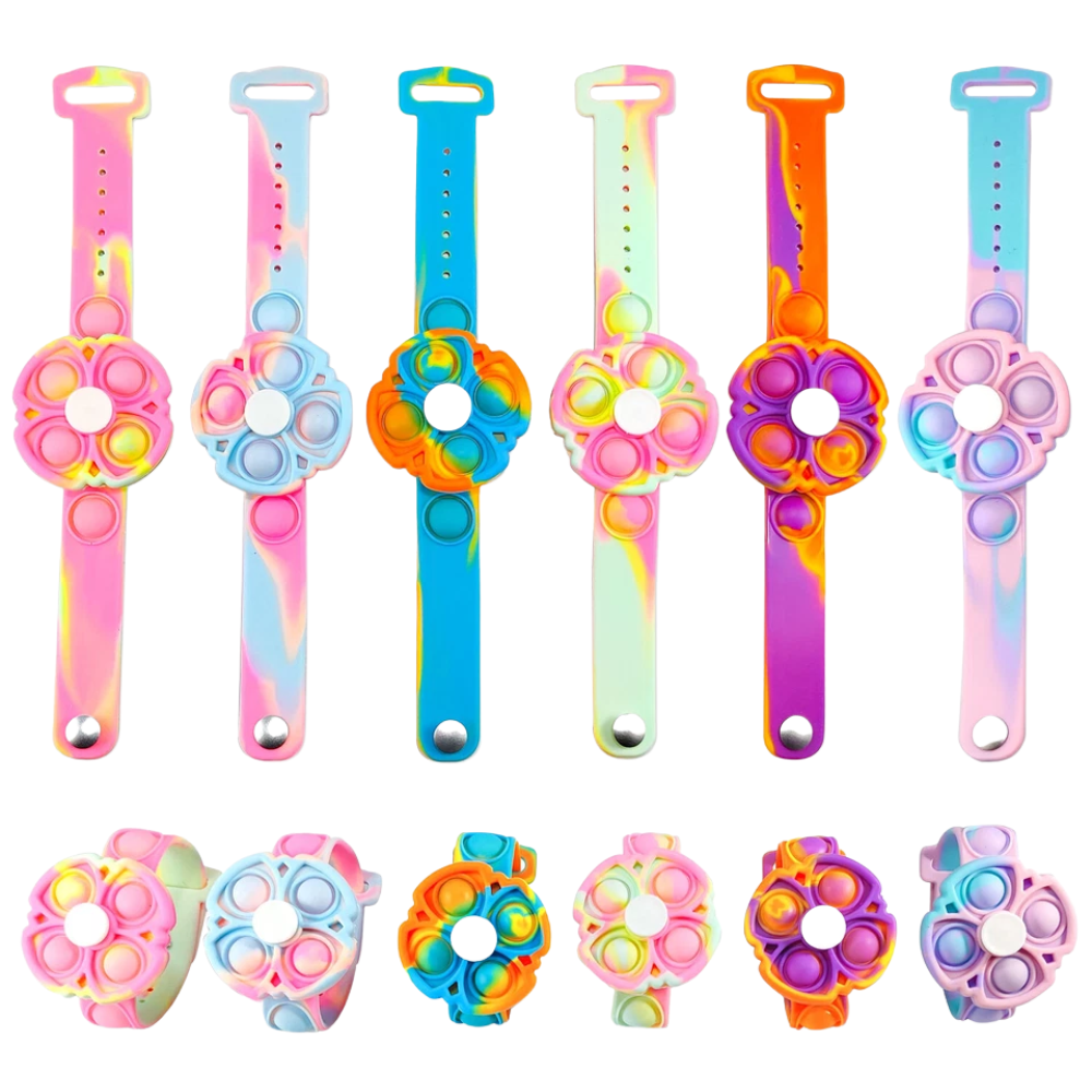 Fidget Spinner Pop Toy Wristband Rotatable Bubble Stress Relief