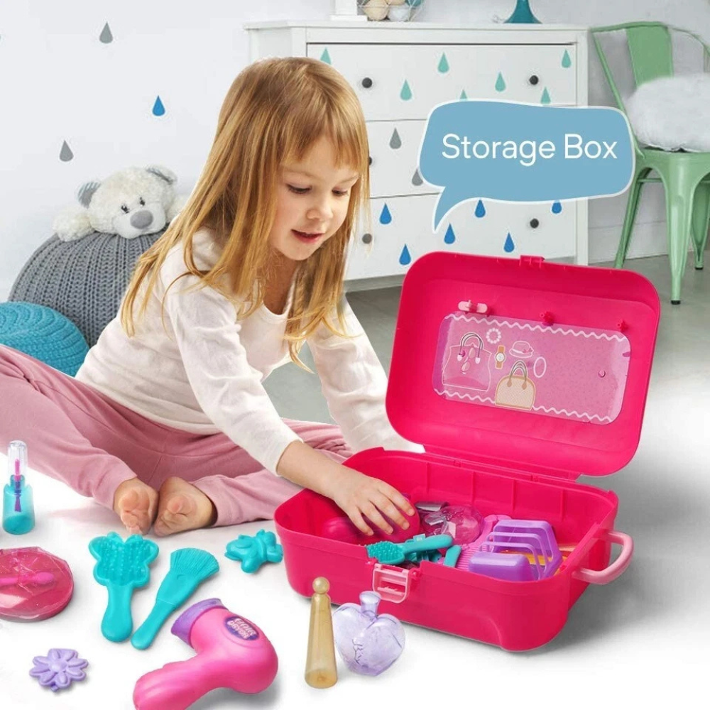 Girls Princess Pretend Makeup Set Kids Cosmetics Kit Dress-Up Beauty Toy Gift for Children