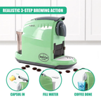 Kids Coffee Maker Roleplay Toy Set with Kitchen Machine Cash Register & Accessories