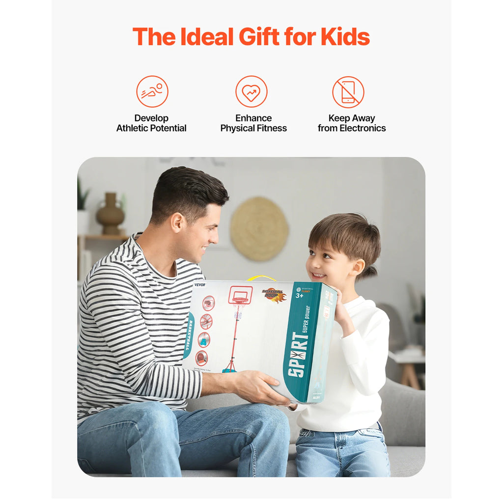 Adjustable Toddler Basketball Hoop 104–190CM Kids Indoor Outdoor Sport Toy Set