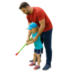 Kids Golf Set Toy 13 Piece Golf Clubs Balls Cart Flags Holes Indoor Outdoor Garden Game