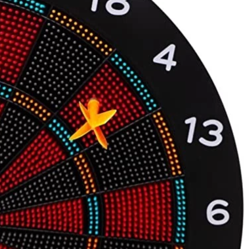 Toyland 40cm 16" Striker Pro Dartboard PDC Style Game with 6 Rubber Tipped Darts Kids 6+
