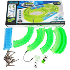 Glow in the Dark Multi-Level Race Track Set 35 Pcs Rc Remote Control Car for Kids Toy Game