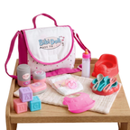 Bibi Doll Baby Doll Changing Bag 16 Piece Set Nappy Magic Bottle Potty Feeding Accessories