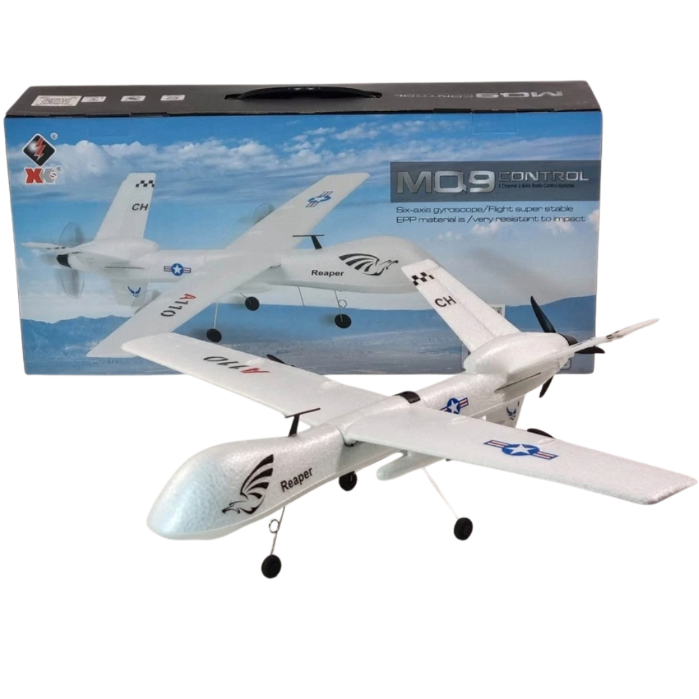Rc Glider Plane Mq-9 Drone 2.4g Remote Control Airplane 6-Axis Gyro Kids Gift 14+