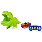 Glow in the Dark Dinosaur Slot Car Race Track Set 143 Piece T-Rex Smoking Stunt Kids Toy