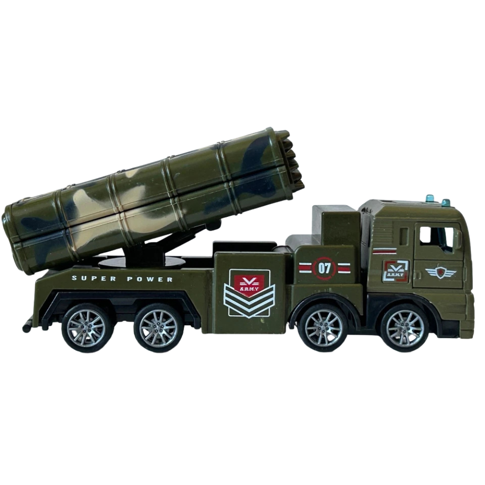 Anek Military Rocket Launcher Lorry Truck Diecast Toy Model Pull Back Action 1:50 Scale