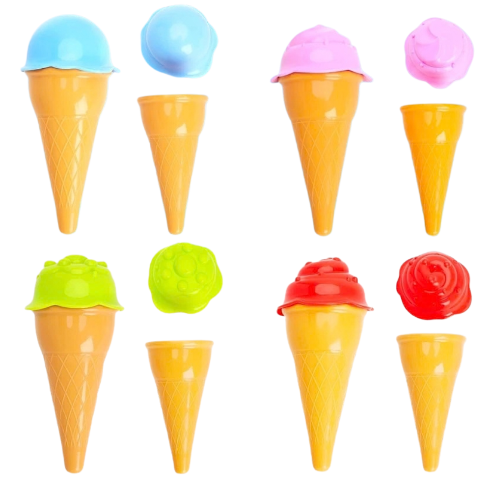 Toyland Bluey & Bingo 14 Piece Bucket Scoop Set with Ice Cream Cones Beach Toys