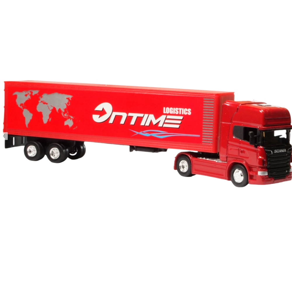 Welly Scania V8 R 730 Logistics Transporter Truck Diecast Model 1:64 Scale Toy Vehicle