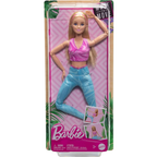 Barbie Made to Move Blonde Doll Top Yoga Pants Pink & Blue