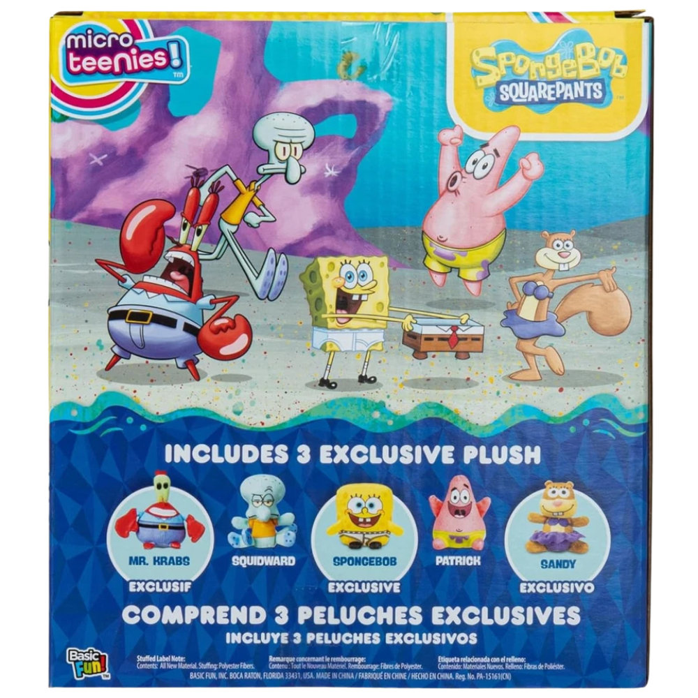 Nickelodeon Micro Teenies SpongeBob SquarePants Figure 5-Pack Collectible Mini Toys