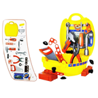 Kids Tool Set Toy Workbench 25 Pcs Pretend Play Hammer Screwdriver Kit with Backpack