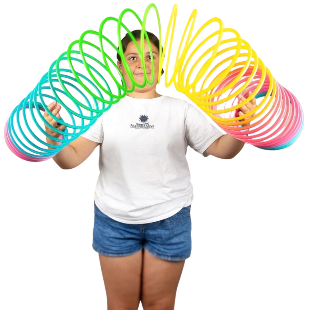 Giant Rainbow Spring Toy Large Colourful Slinky Fun Kids Toy