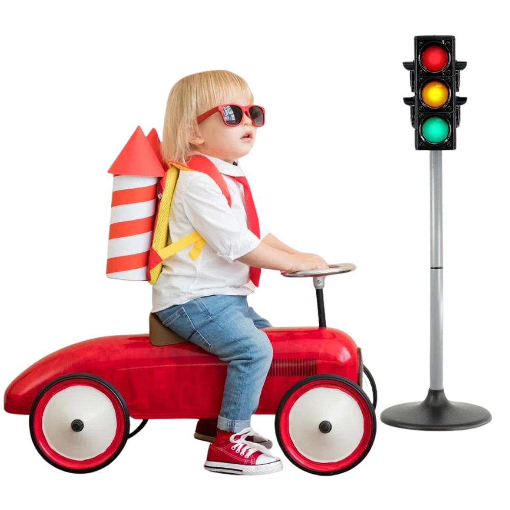 Kids Road Safety Traffic Light with Sounds & Lights Educational Role Play Toy